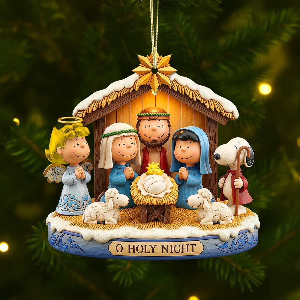 Holy Night Acrylic Ornament, Christmas Gifts For Catholic