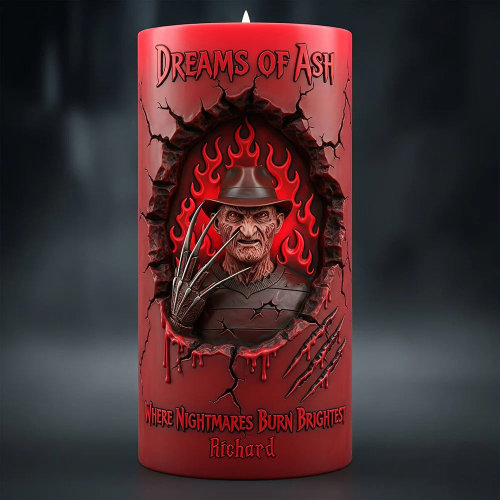 Branding From Classic Slashers LED Candle - Personalized Gifts For Horror Fans