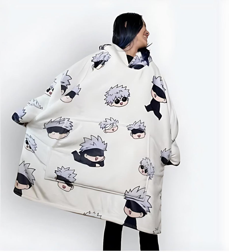 Anime Chibi - Personalized Anime Blanket Hoodie