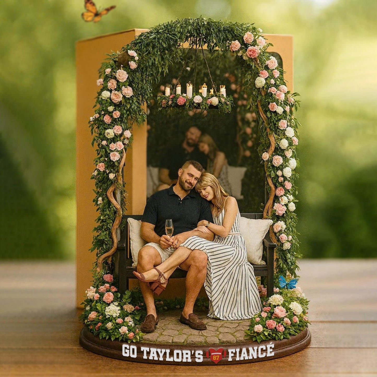 Romantic Couple Under Floral Arch - Trending Custom Shaped Acrylic Plaque