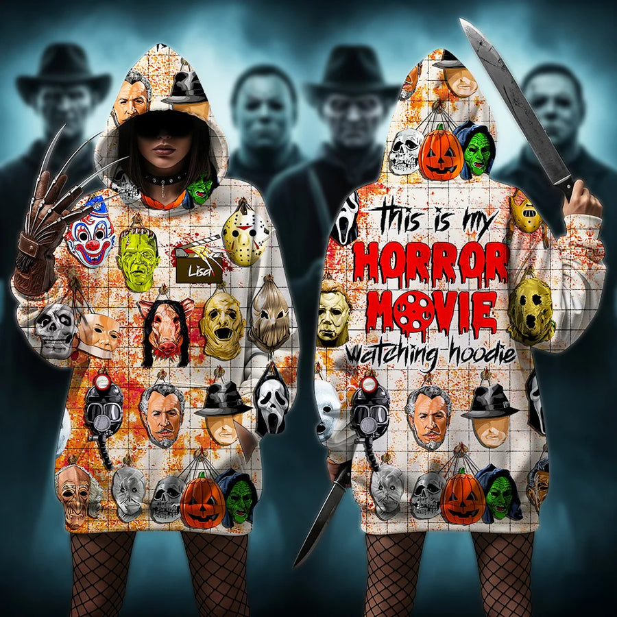 Horror Oversized Hoodie, Gift For Horror Fans