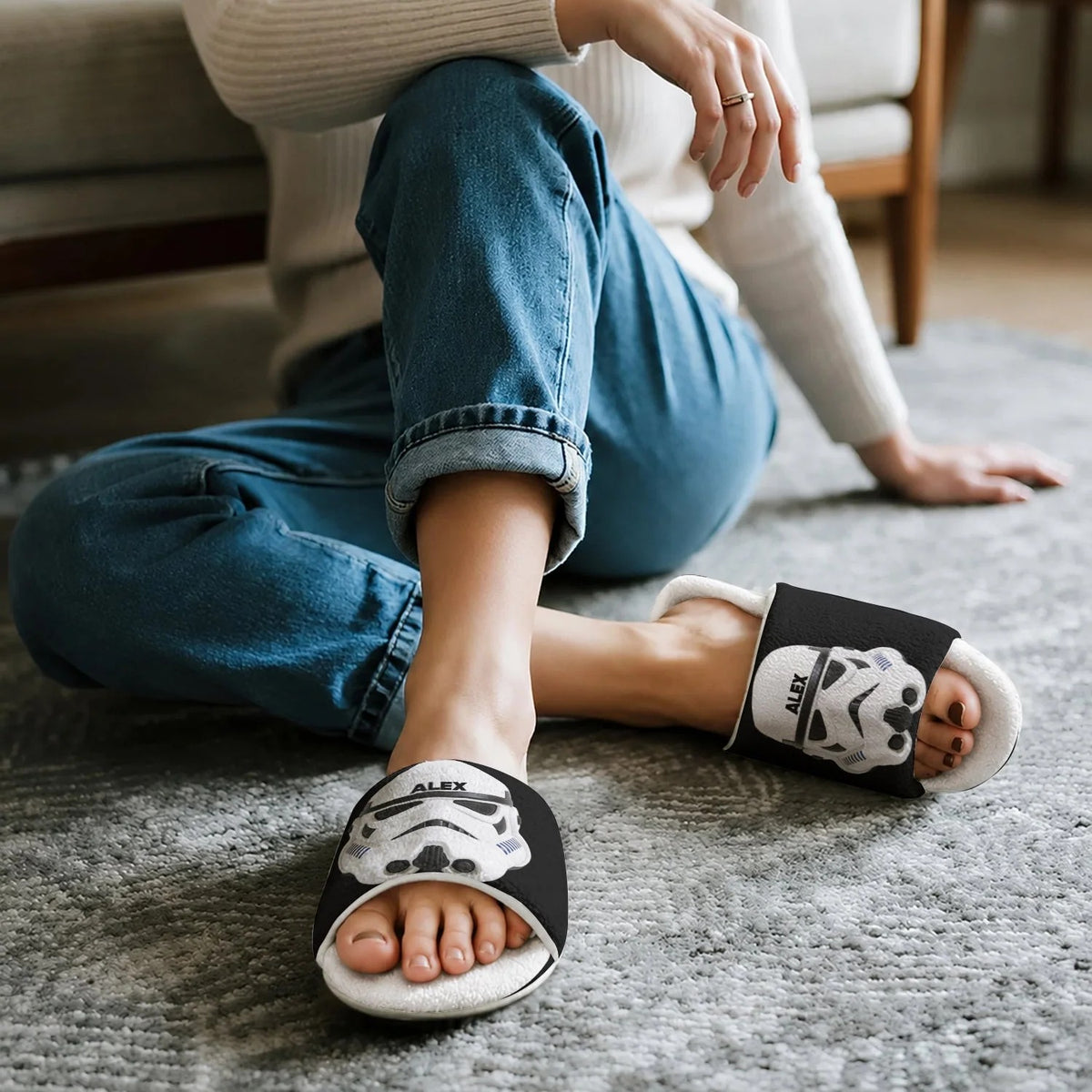 Galaxy Character - Personalized The Force Open-Toe Slippers