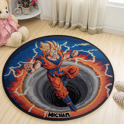 Strong Dragon - Personalized Seven Balls Round Rug