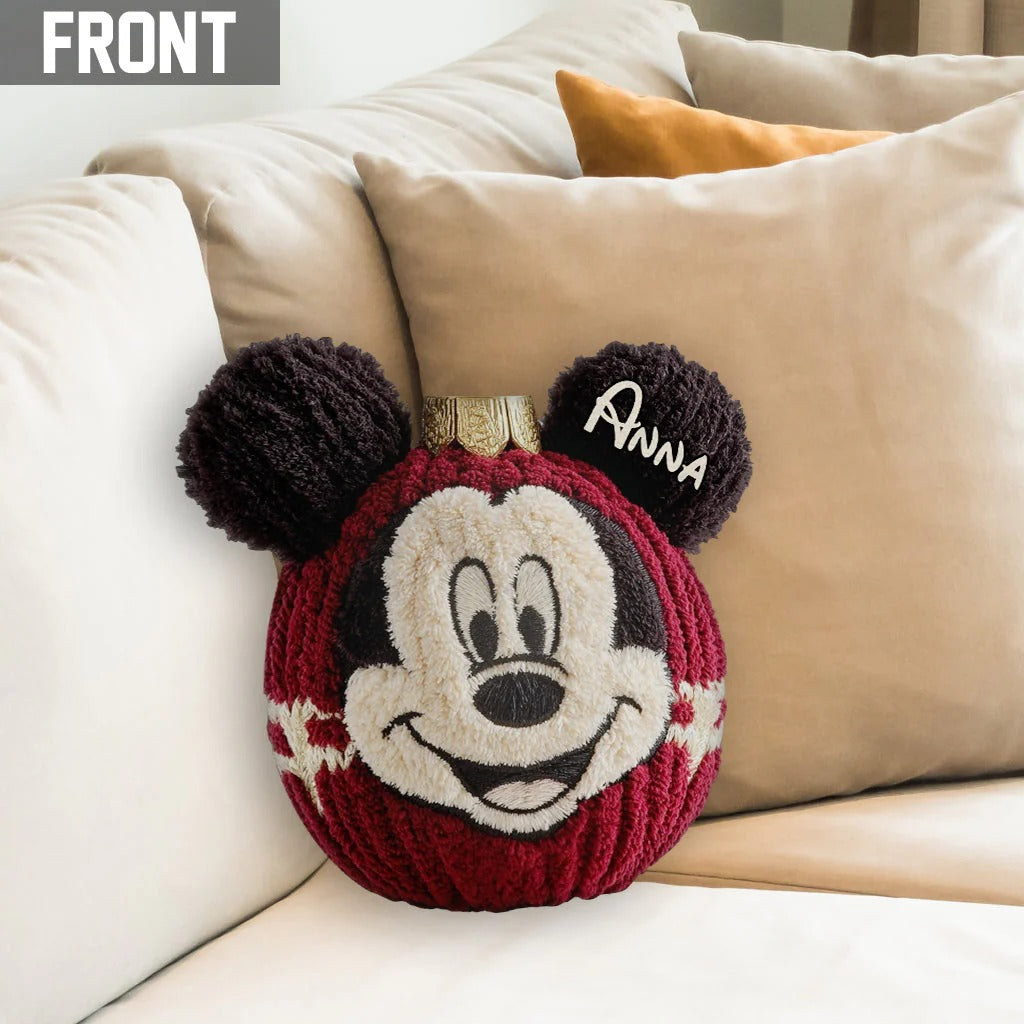 Magical Friends And Christmas Ornament Gift - Personalized Mouse Shaped Pillow