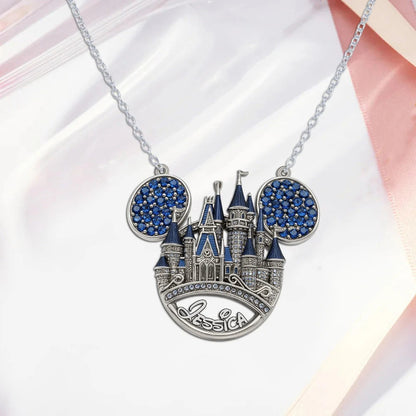 Magic Castle - Personalized Mouse Custom Shaped Pendant Necklace