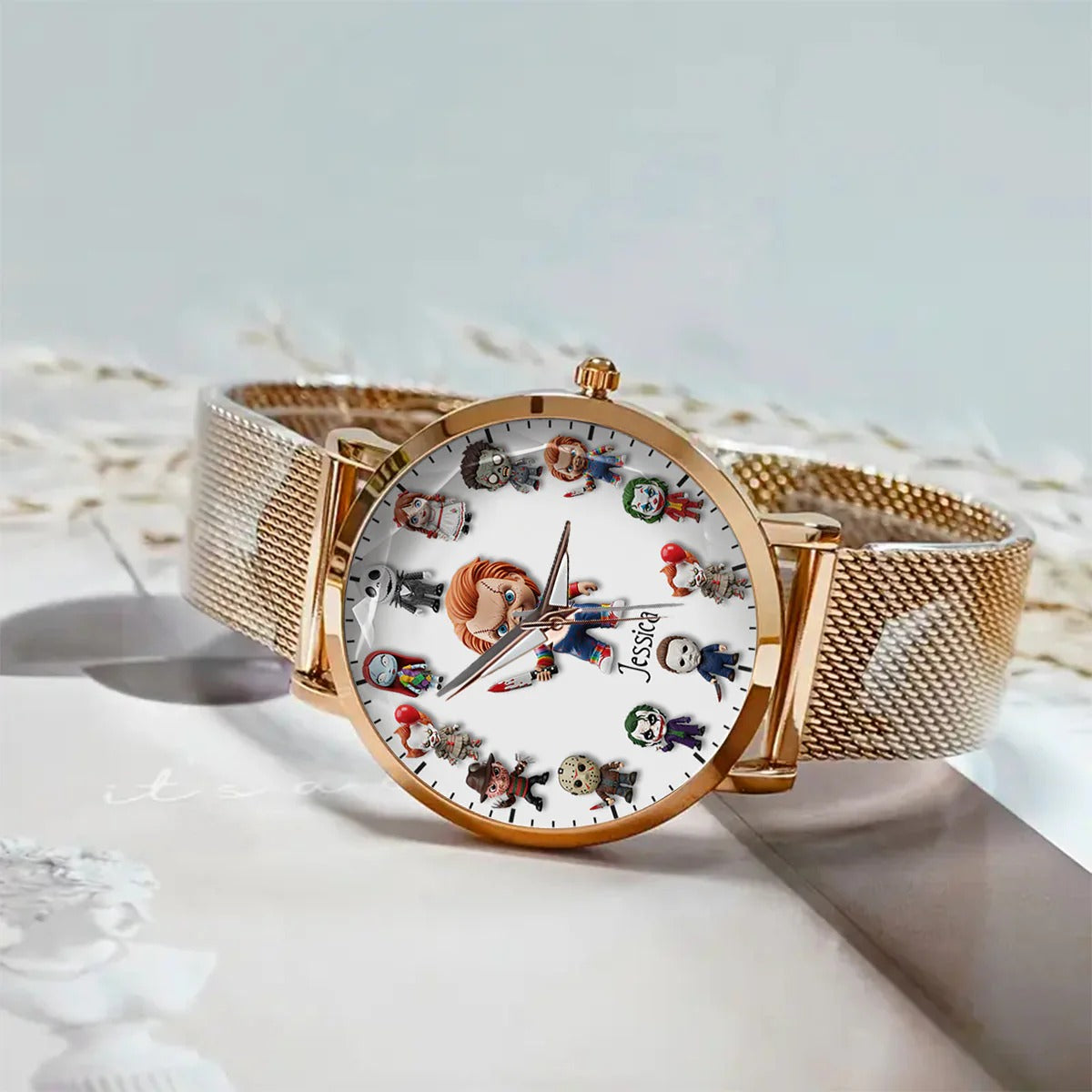 Just A Girl Who Loves Horror Movies - Personalized Women Hand Watch