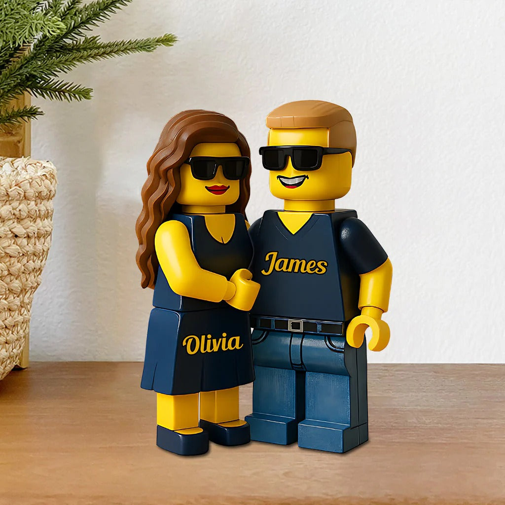Custom Couple Photo Leg0 Style Acrylic Plaque