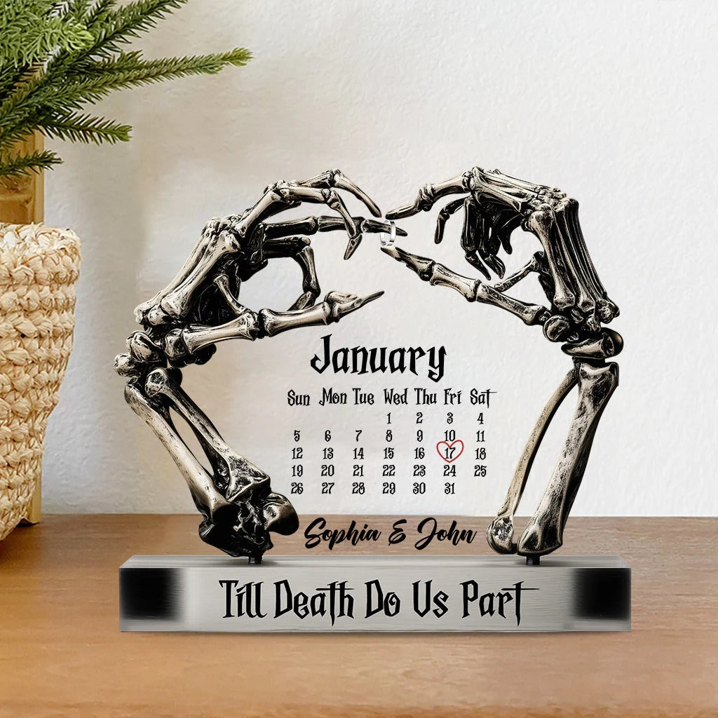Til Death Do Us Part 4 - Personalized Couple Custom Shaped Acrylic Plaque