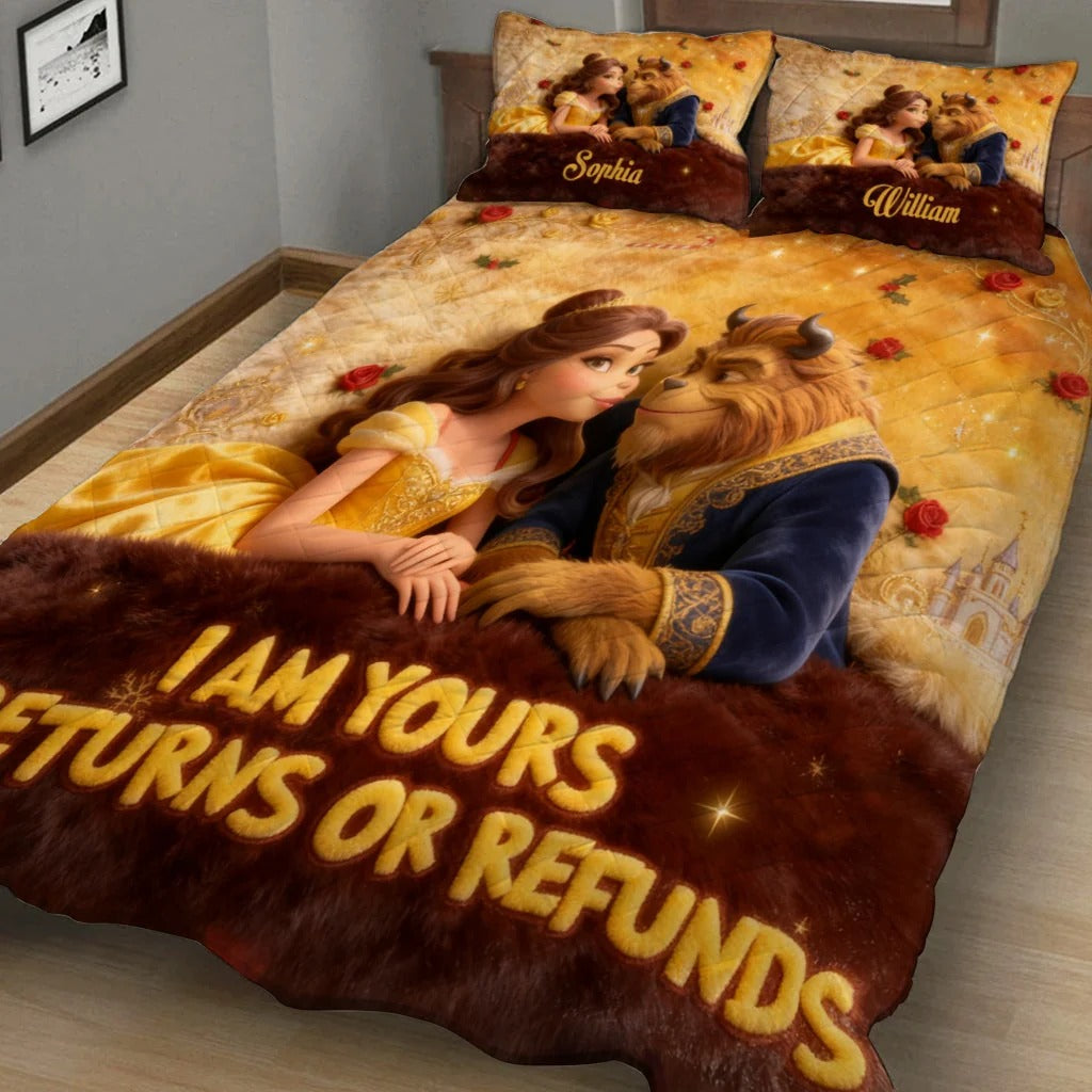 Couple Magic Princess & Monster Bedding Set – Personalized Bedroom Decor