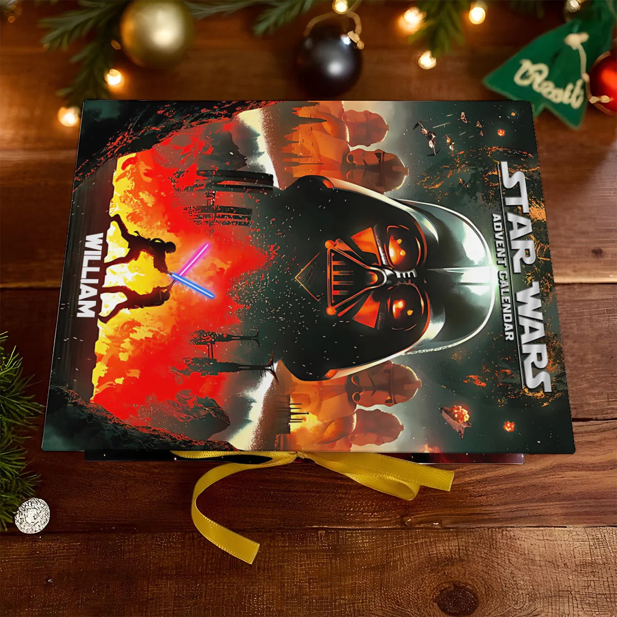 The Force Be With You - Personalized The Force Folded Advent Calendar With Ornaments