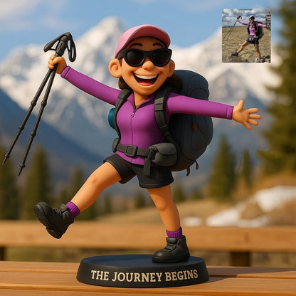 Custom Hiking Photo Pixar Cartoon Style Acrylic Plaque