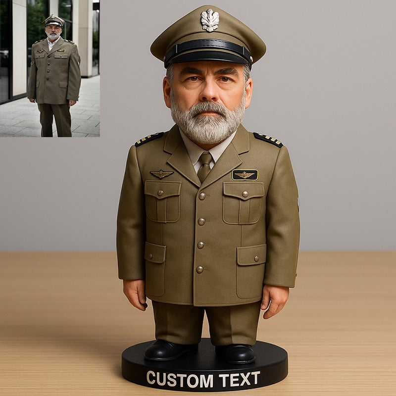 Custom Soldier Photo Pixar Cartoon Style Acrylic Plaque