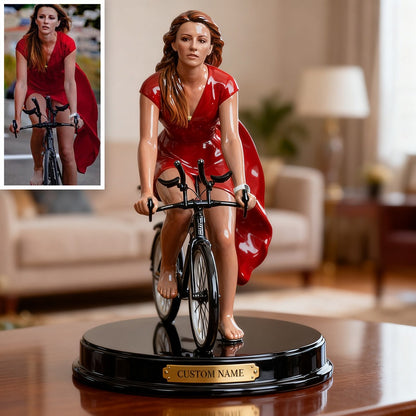 Custom Cycling Photo  Style Acrylic Plaque