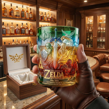 TLoZ 40th Anniversary - The Hero's Legend Whiskey Glass