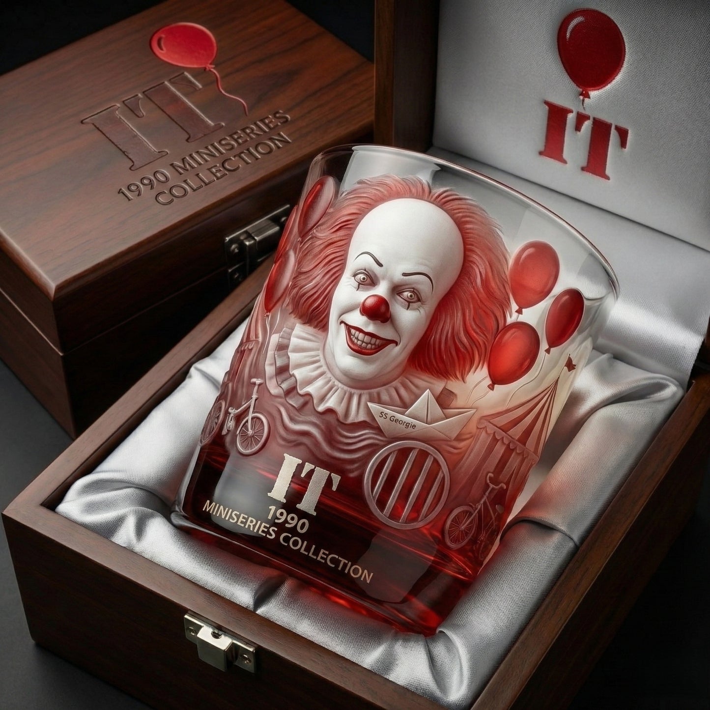 Horror Clown 40th Anniversary - Creepy Clown Whiskey Glass