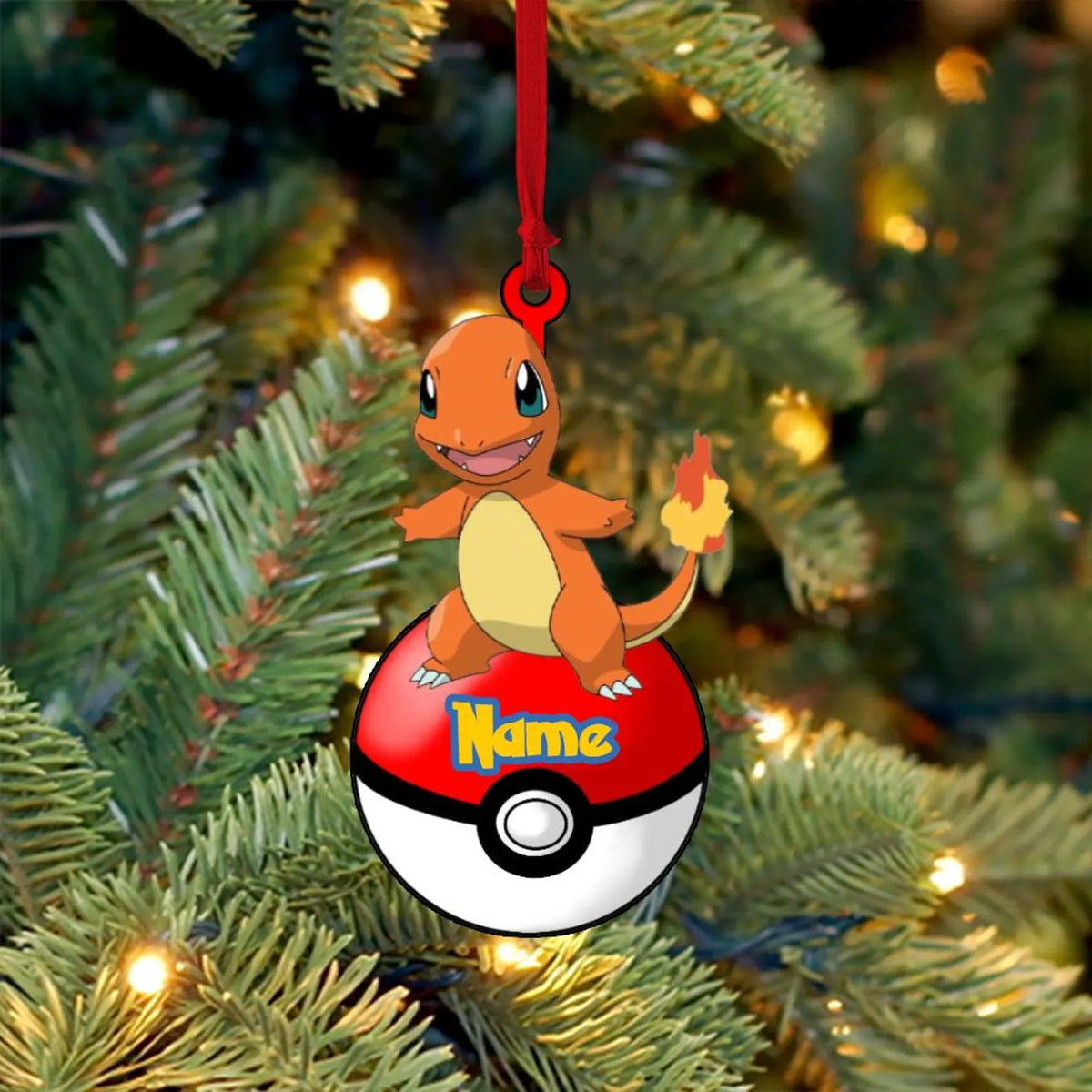 Personalized Fantasy Creature Christmas Ornament – Custom Name Holiday Tree Decor