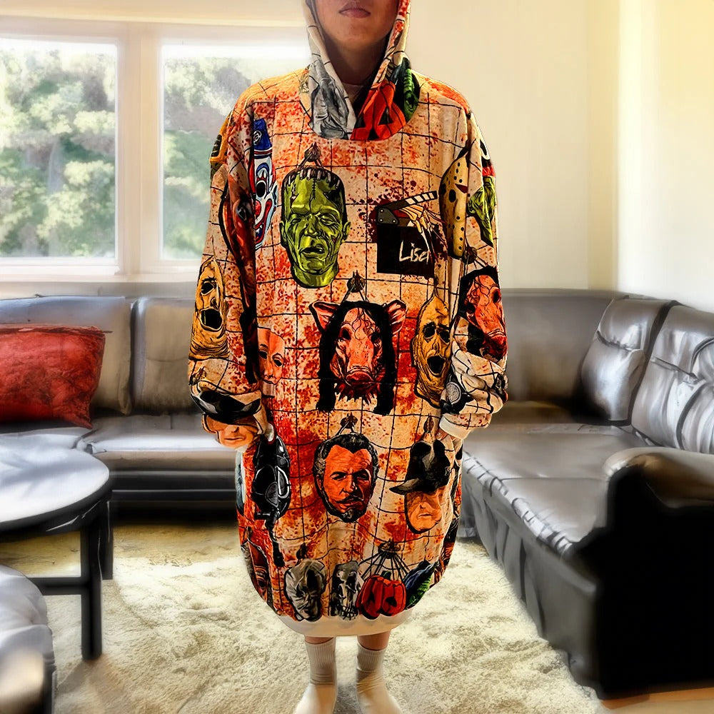 Horror Oversized Hoodie, Gift For Horror Fans
