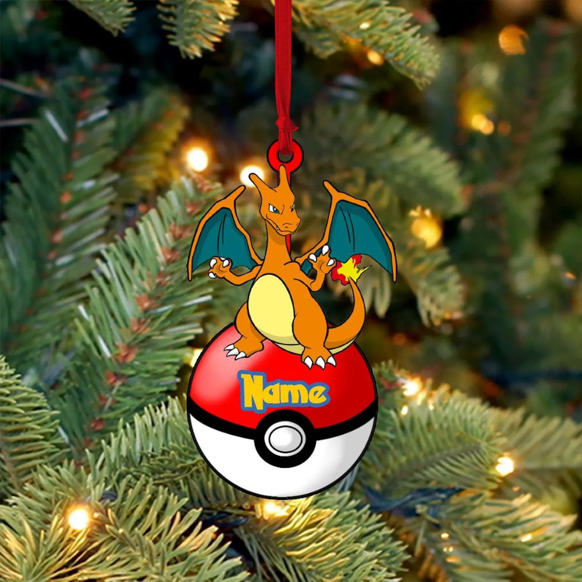Personalized Fantasy Creature Christmas Ornament – Custom Name Holiday Tree Decor