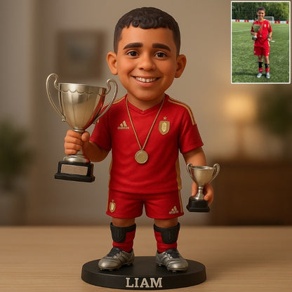 Custom Soccer Photo Pixar Cartoon Style Acrylic Plaque