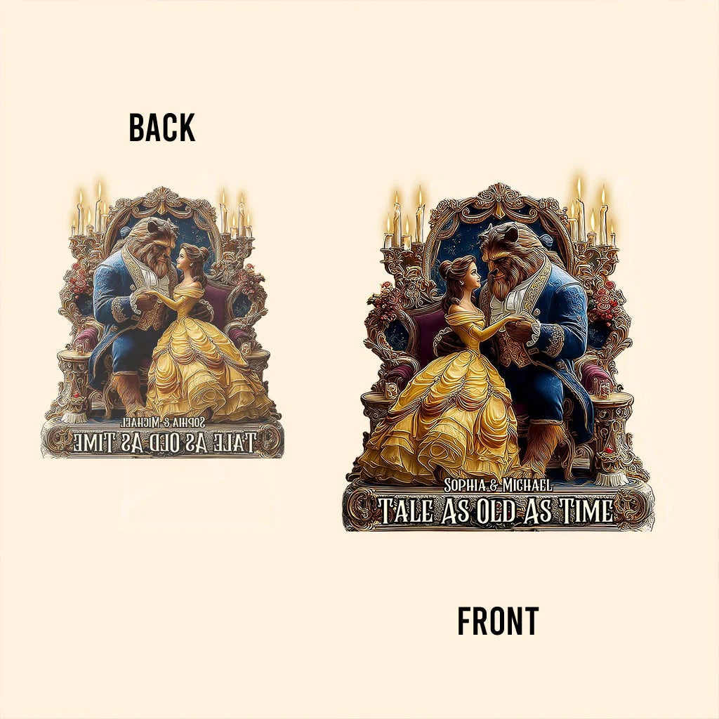 Fairy Tale Romantic Tale As Old As Time - Personalized Mouse Custom Shaped Acrylic Plaque