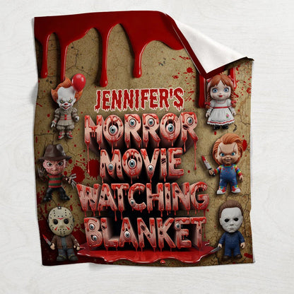 Horror Movie Watching Blanket - Personalized Blanket