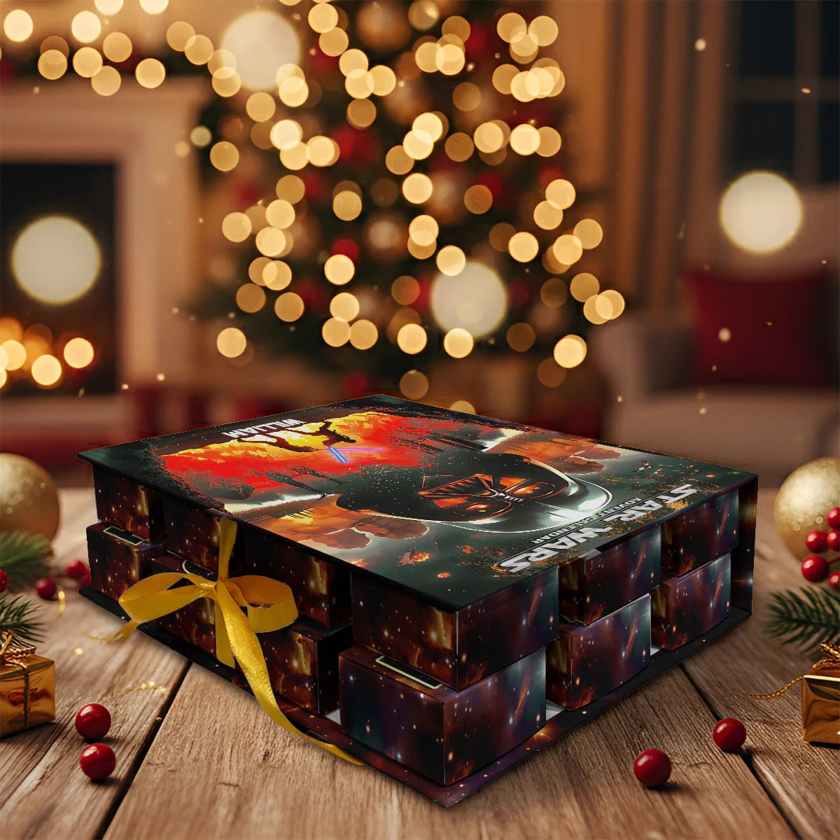 The Force Be With You - Personalized The Force Folded Advent Calendar With Ornaments