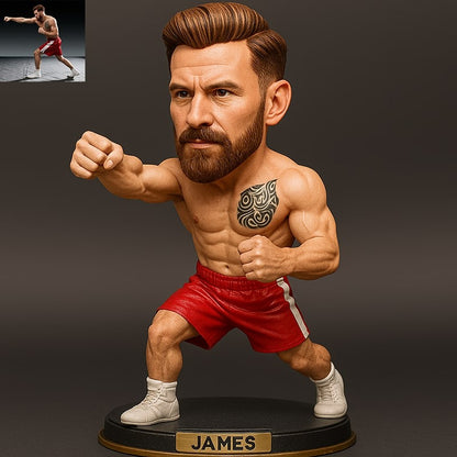 Custom Boxing Photo Pixar Cartoon Style Acrylic Plaque