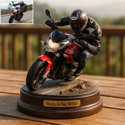 Custom Motorcycle Photo Pixar Cartoon Style Acrylic Plaque