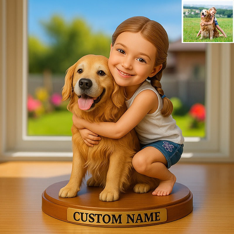Custom Pet Photo Cartoon Style Acrylic Plaque
