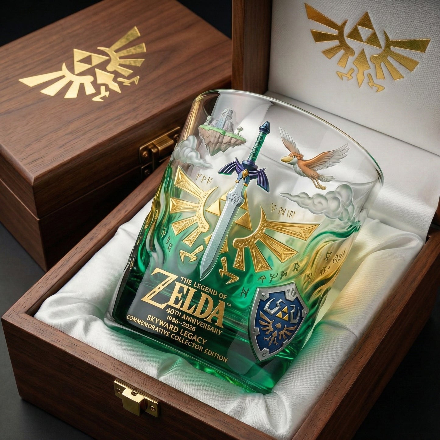 TLoZ 40th Anniversary - The Hero's Legend Whiskey Glass