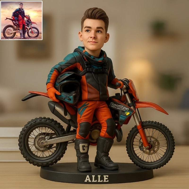 Custom Motorcycle Photo Pixar Cartoon Style Acrylic Plaque