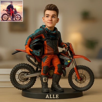 Custom Motorcycle Photo Pixar Cartoon Style Acrylic Plaque