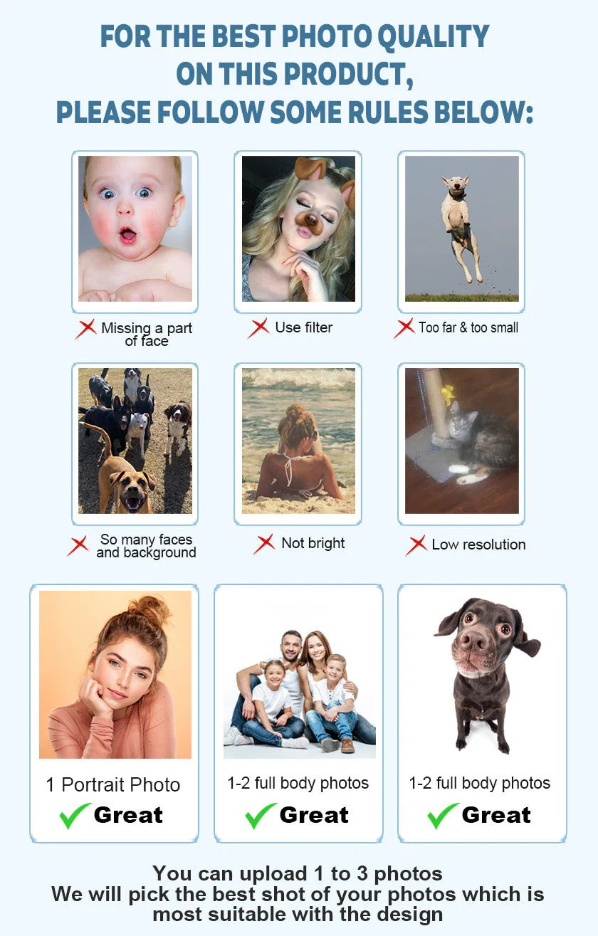 Custom Figure From Any Photo - Personalized Football Custom Shaped Acrylic Plaque