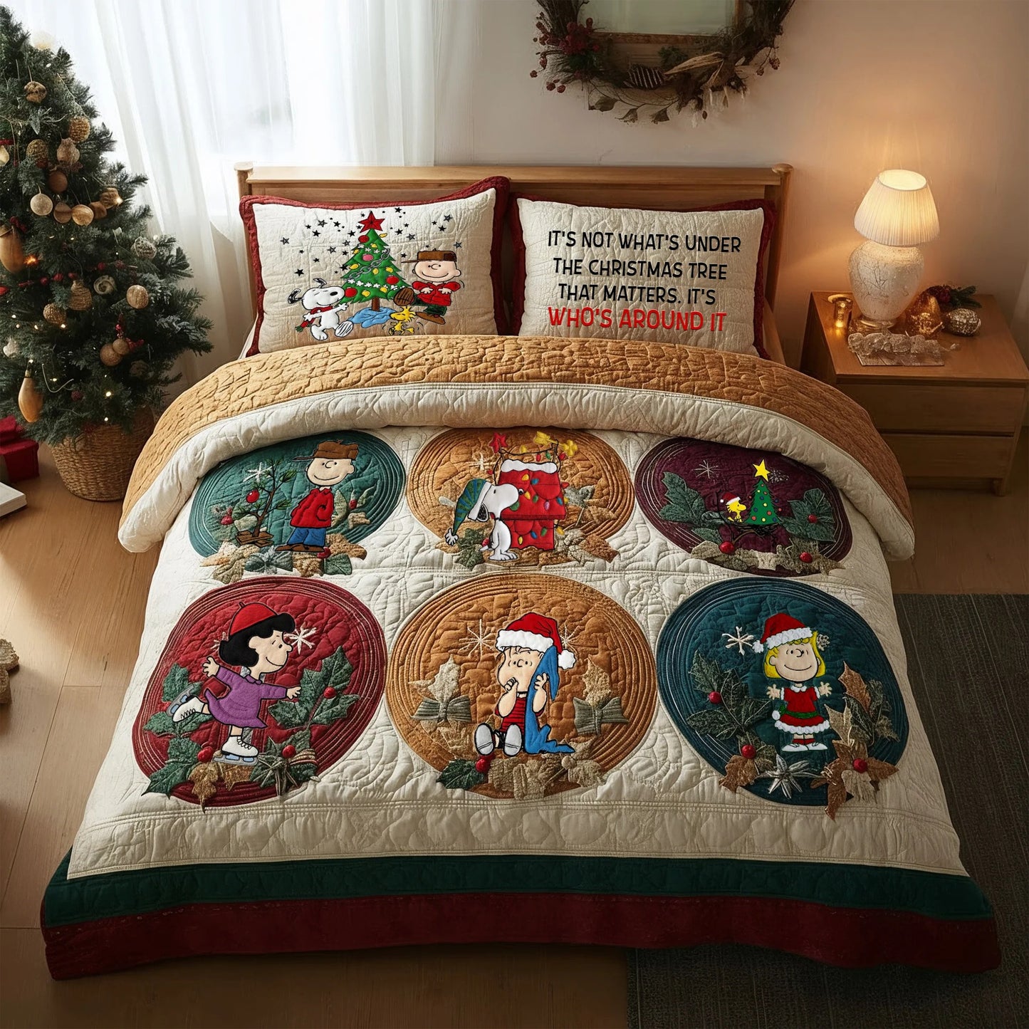 Festive Christmas Quilt Bed Set - Personalized Gifts For Cartoon Movie Fans