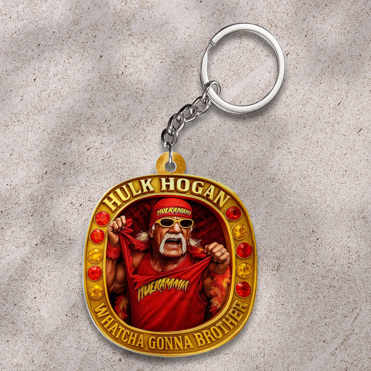 H H0ganN Custom Shape 2-sided Keychain