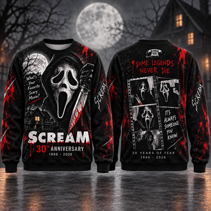 30 Years of Fear Horror Hoodie – Bloody Slasher Anniversary Pullover