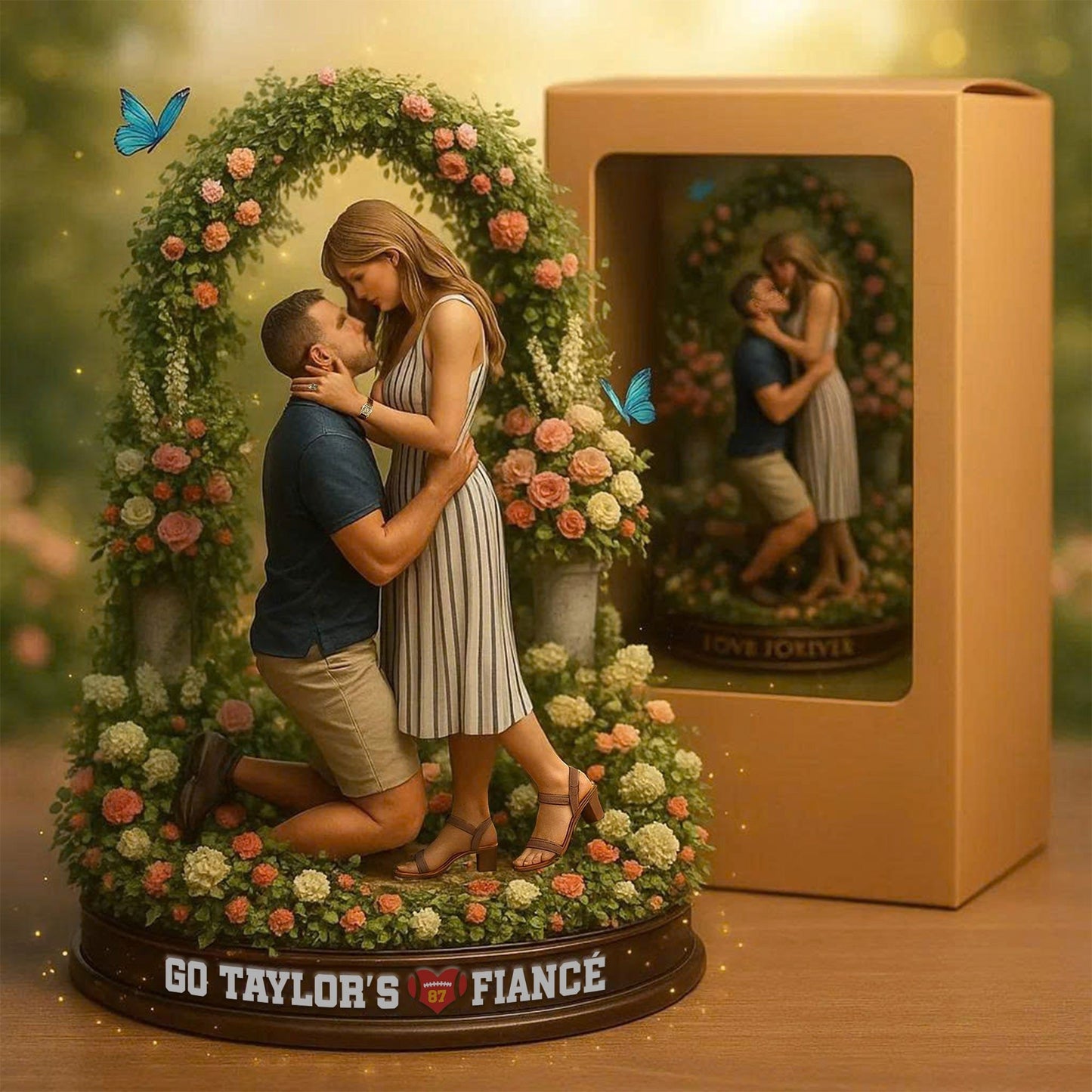 Romantic Couple Under Floral Arch - Trending Custom Shaped Acrylic Plaque