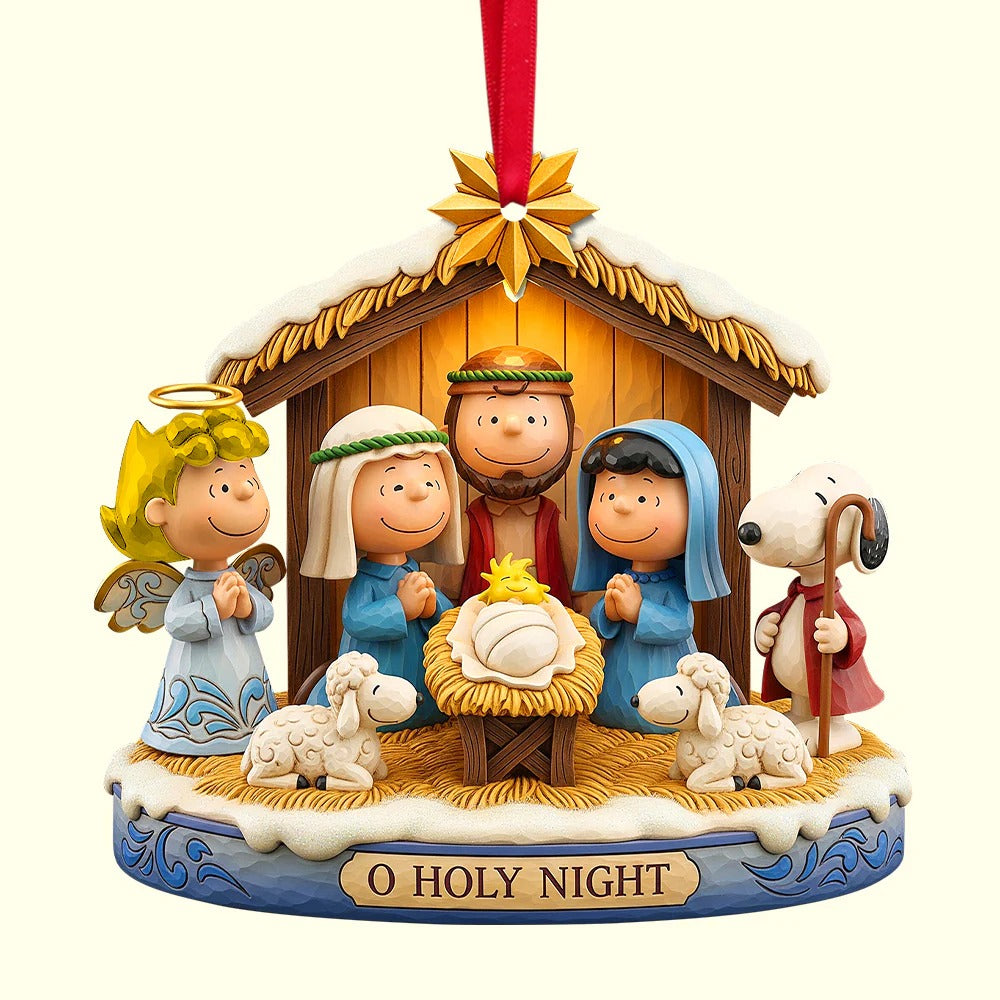 Holy Night Acrylic Ornament, Christmas Gifts For Catholic