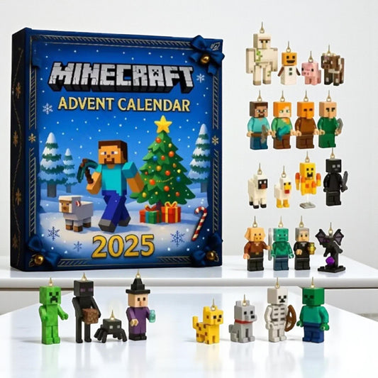 2025 Minecraft Advent Calendar - Christmas Tree Ornaments & Acrylic Charm Countdown