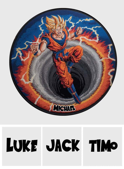Strong Dragon - Personalized Seven Balls Round Rug