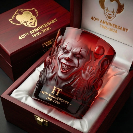 Horror Clown 40th Anniversary - Creepy Clown Whiskey Glass
