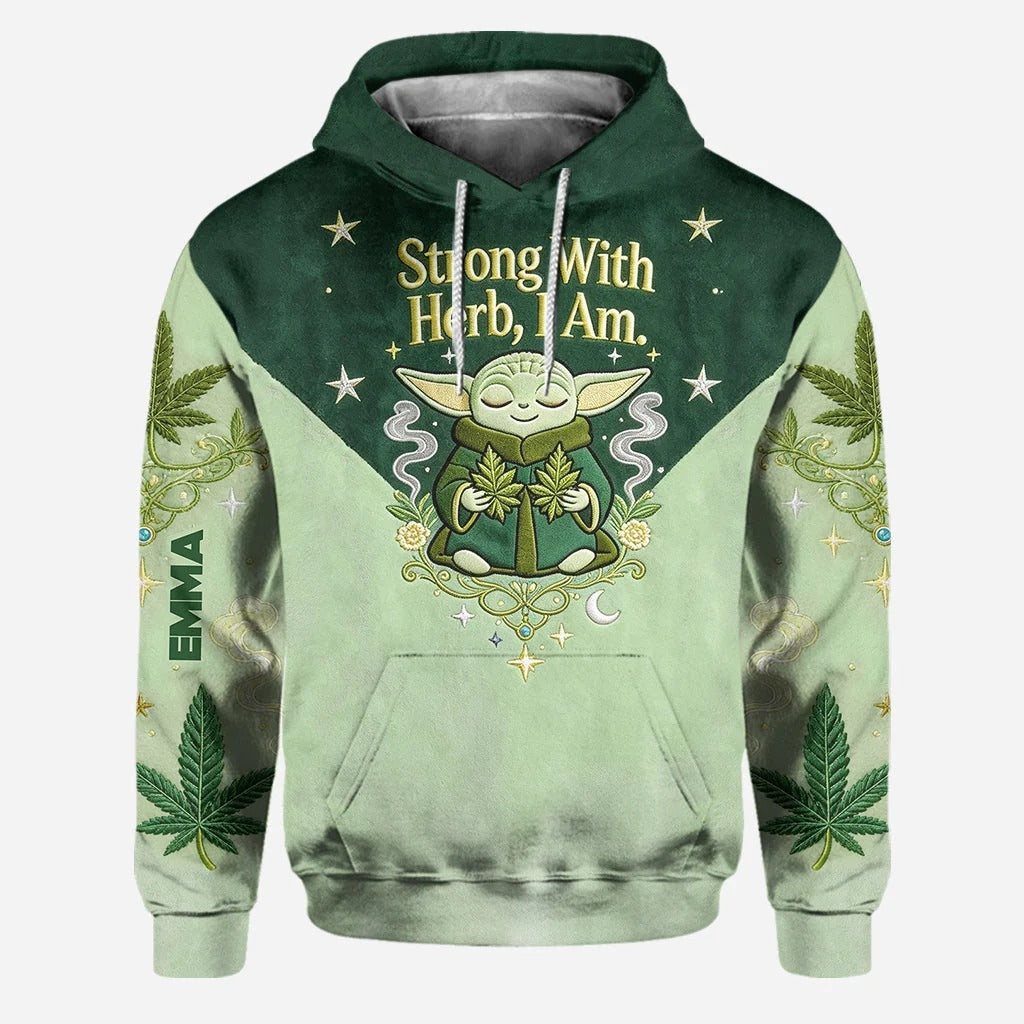 Personalized The Force Hoodie and Leggings - Strong With Herb