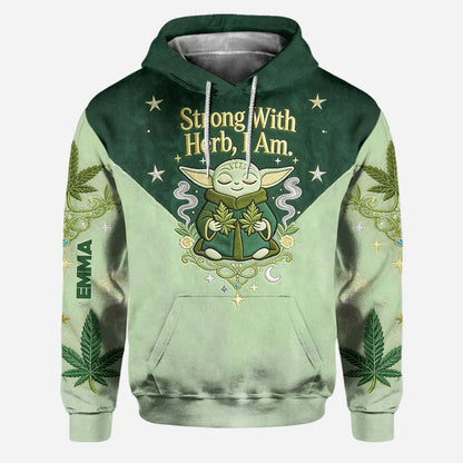 Personalized The Force Hoodie and Leggings - Strong With Herb