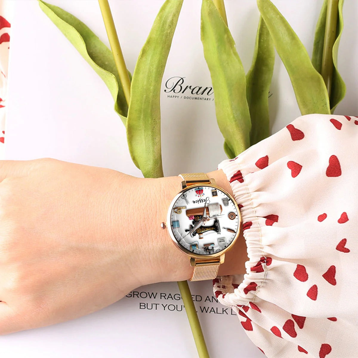 Sewing Time - Personalized Sewing Women Hand Watch