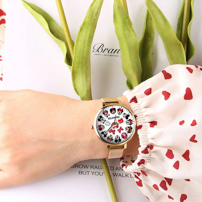Mouse Happy Time - Personalized Mouse Women Hand Watch