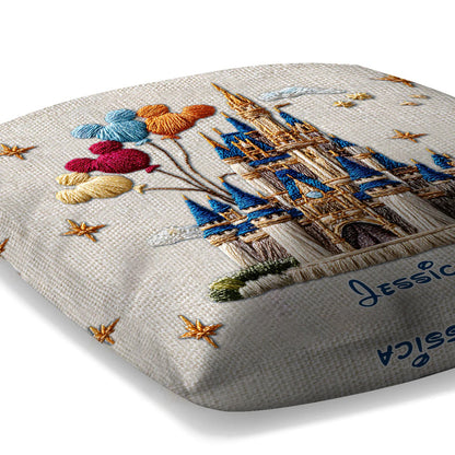 Magical Castle - Personalized Mouse Throw Pillow