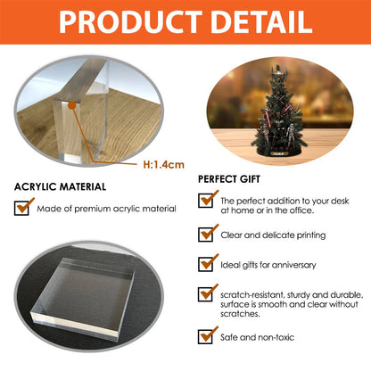 Joy To The Galaxy - Personalized The Force Custom Shaped Acrylic Plaque