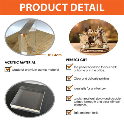 Married - Personalized Mouse Custom Shaped Acrylic Plaque