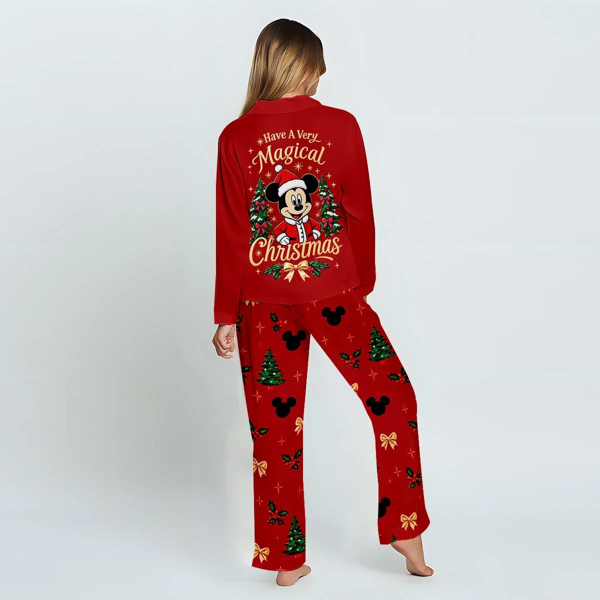 Have A Very Magical Christmas - Personalized Mouse Button Down Pajamas