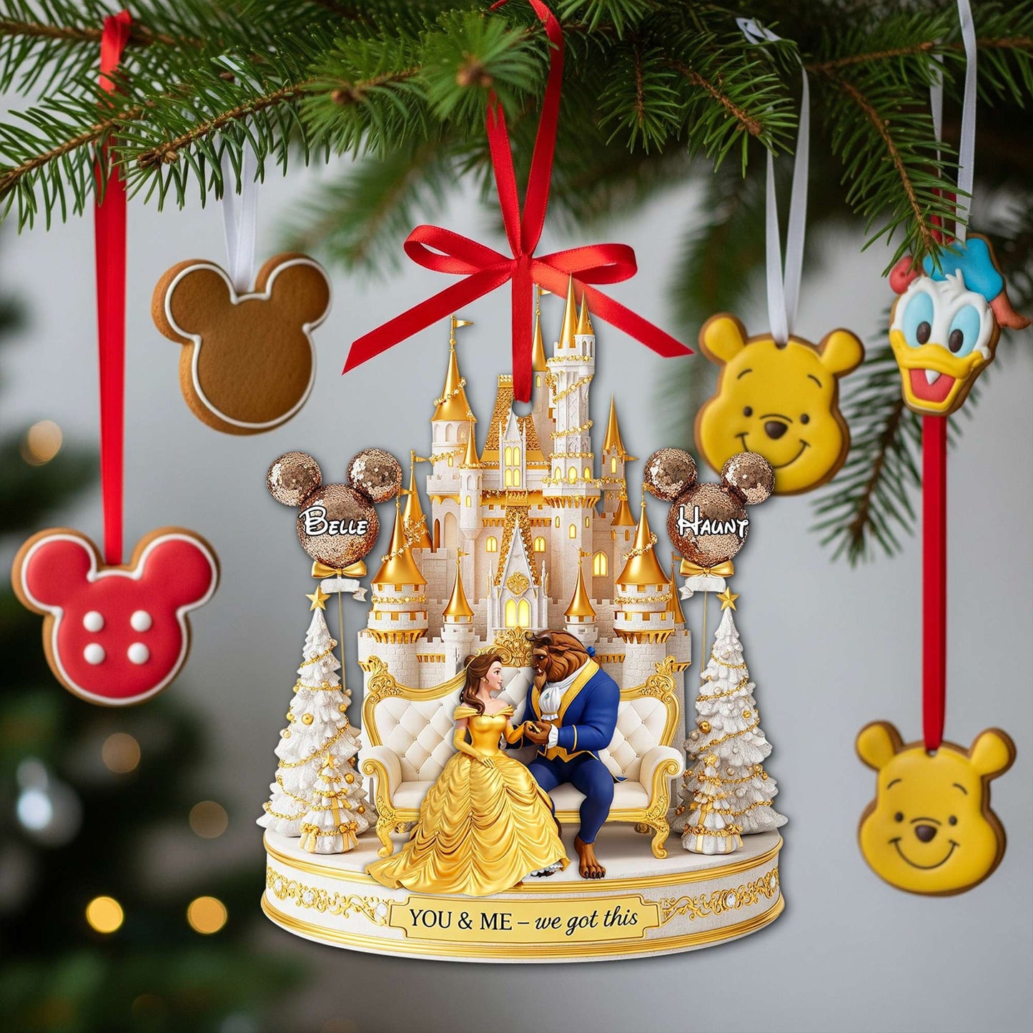 Timeless Tale Couple Ornament - Personalized Christmas Gifts For Couple